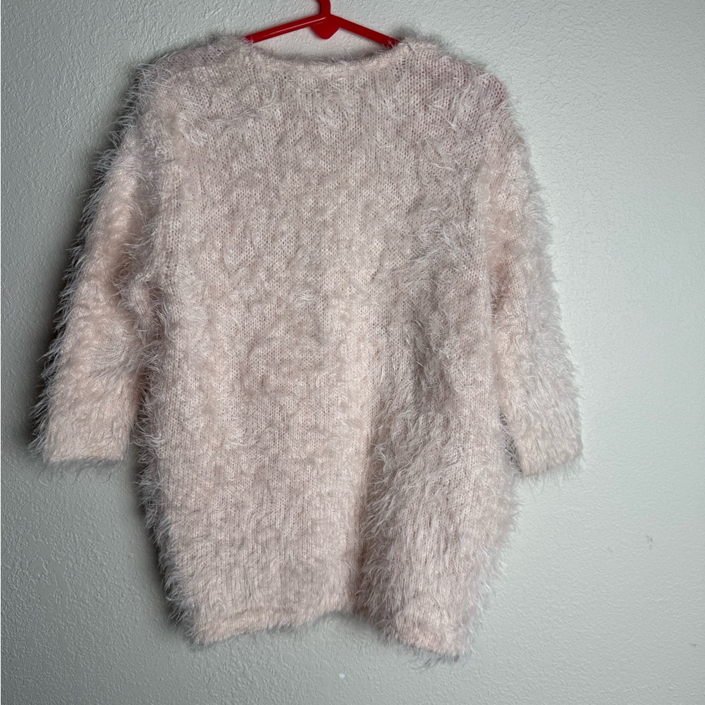 H&M Toddler Girl Size 1 1/2 - 2yrs old open fuzzy cardigan long - Picture 5 of 5